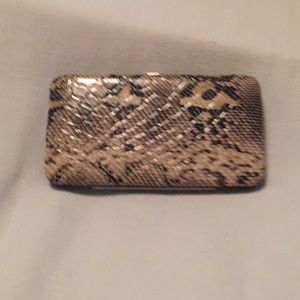 Wallet snake skin design easy snap closure